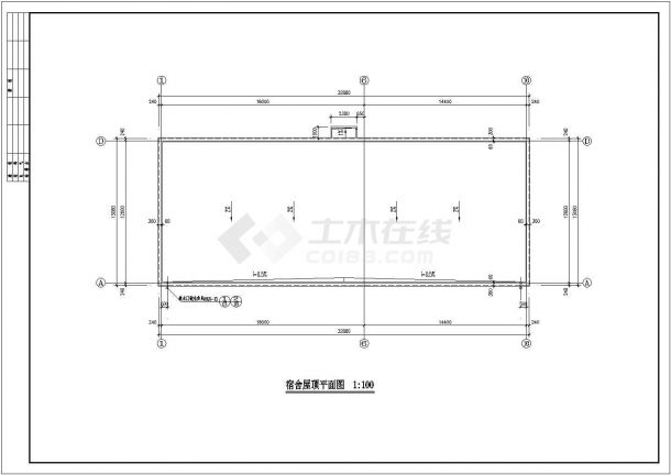 单层宿舍楼建筑施工图（含设计说明）-图一