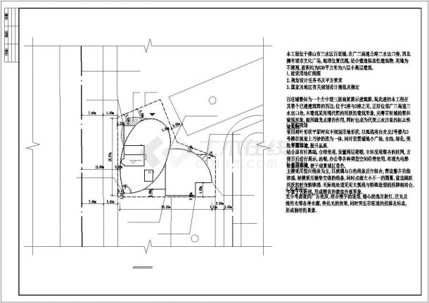 某高档餐厅建筑CAD示意图-图一