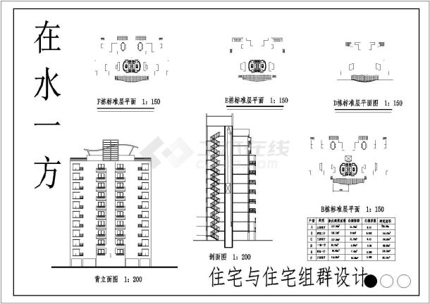 经典居住小区全套cad施工图纸-图二