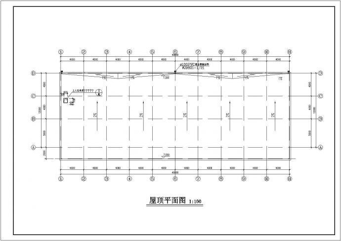某地区二层框架厂房建筑图（含设计说明）_图1