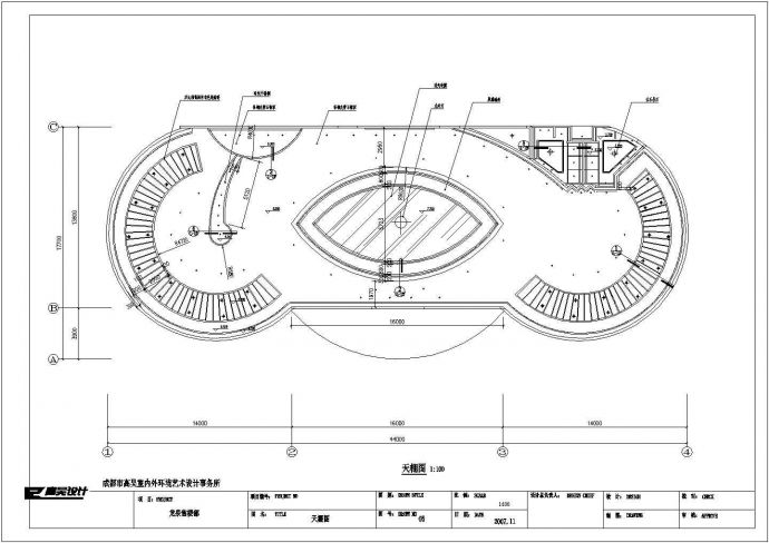 成都市某钢结构售楼部装修工程设计图_图1