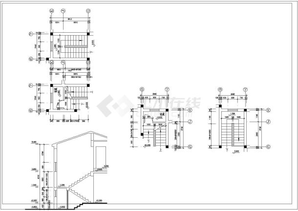 某地二层砖混结构欧式别墅建筑施工图-图二