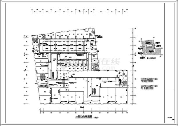 [宁夏]大型商业综合楼强电系统施工图纸-图一