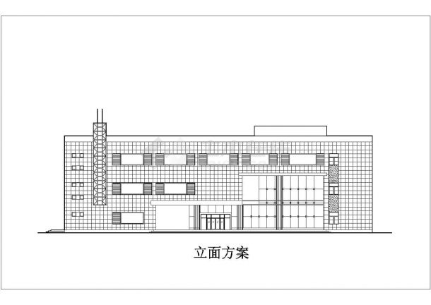 某地区小型商场建筑图（共4张）-图一