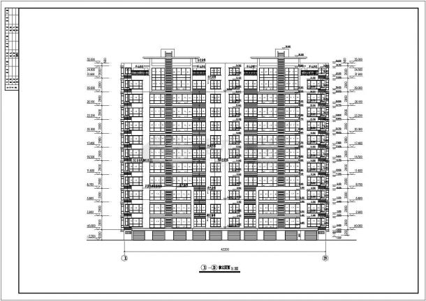 某地11层剪力墙结构住宅楼建筑设计施工图-图一