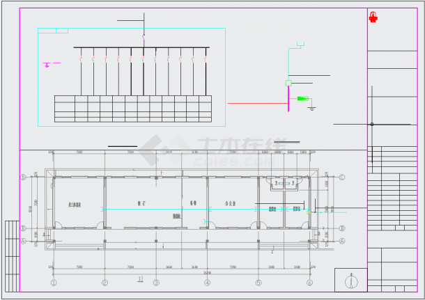 某工厂厂房建筑设计全套（含暖通、给排水、电气）施工图-图二