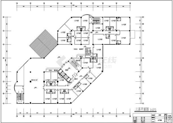 某地十三层框架结构酒店建筑设计方案图纸-图二