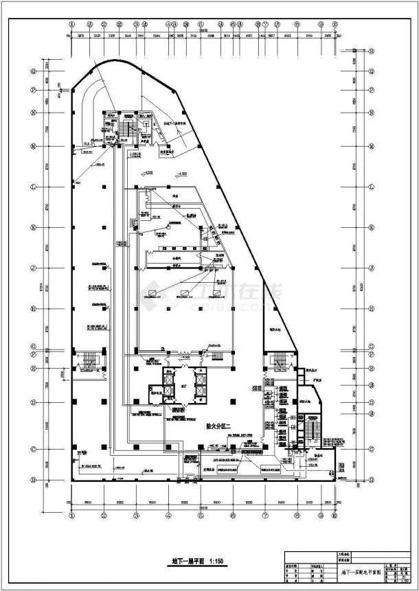 一栋17层框架结构办公楼电气设计施工图-图二