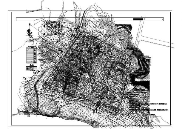 某大型住宅小区总平面规划设计初步方案图-图一