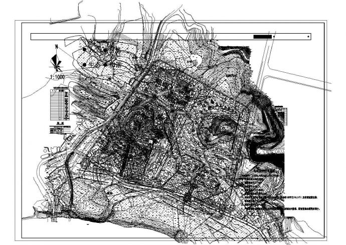 某大型住宅小区总平面规划设计初步方案图_图1