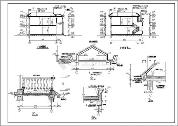 二层砖混结构建筑设计CAD施工图纸-图一