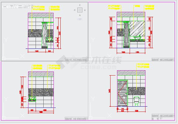  Interior decoration design and construction drawing of a three bedroom two hall residence - Figure 1