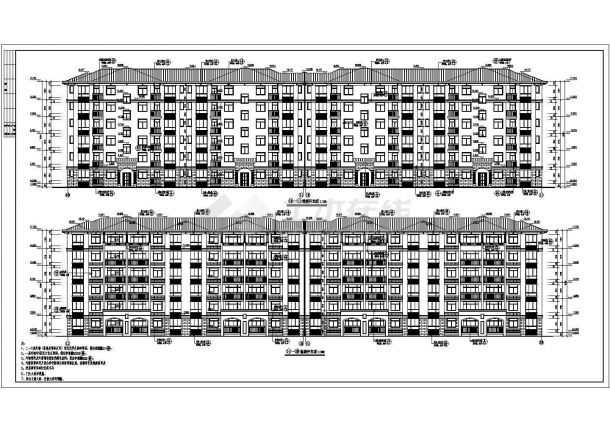 某地框架异形柱框架结构单元住宅建筑施工图-图一