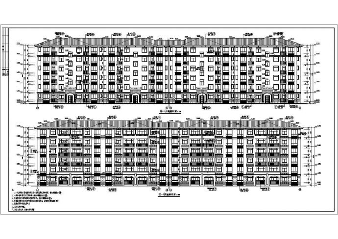 某地框架异形柱框架结构单元住宅建筑施工图_图1