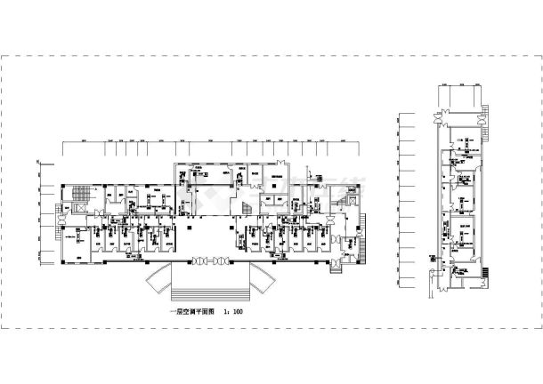 某地医院综合楼空调系统CAD规划参考图-图二