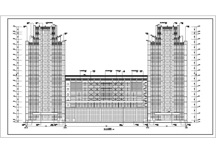 某地十七层框架结构综合楼建筑设计施工图_图1