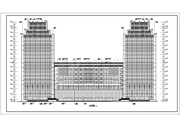 某地十七层框架结构综合楼建筑设计施工图-图二