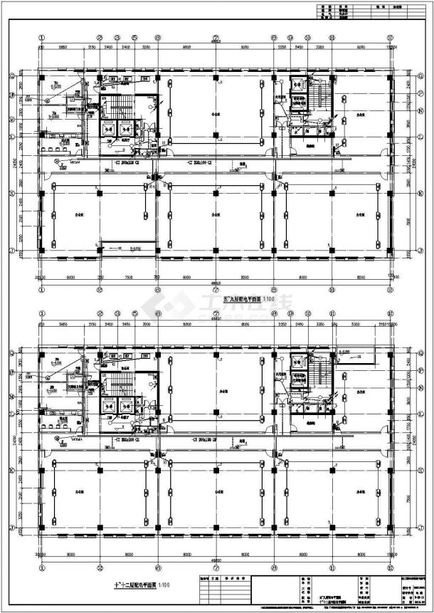 [广东]一类高层综合楼强弱电全套施工图纸-图二