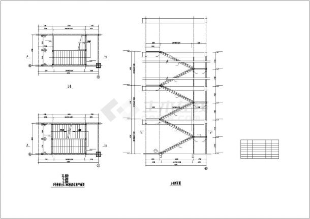很实用的各种样式楼梯CAD结构构造图-图一