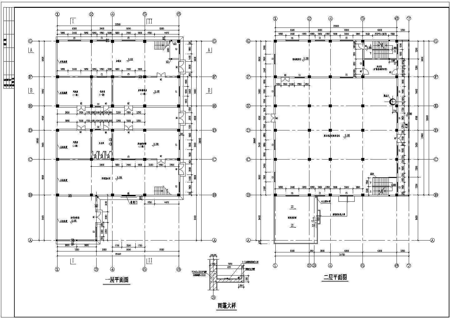 广东某污水厂设备房建筑结构设计施工图
