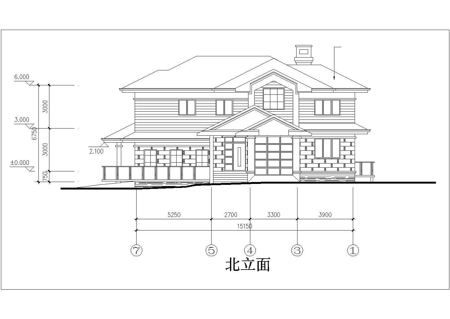 某地普通别墅建筑设计图（共8张）