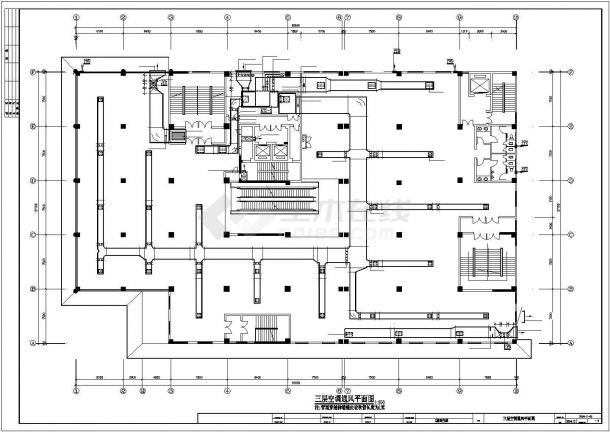 某现代商住楼通风空调设计CAD参考图-图二