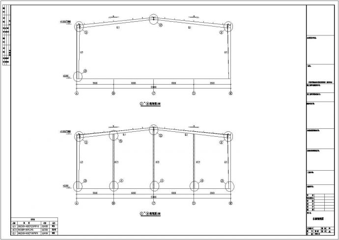 某地经典小跨度钢结构建筑CAD布置图_图1