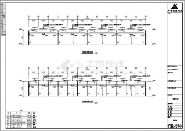 详细的钢结构厂房建筑图（含设计说明）-图二