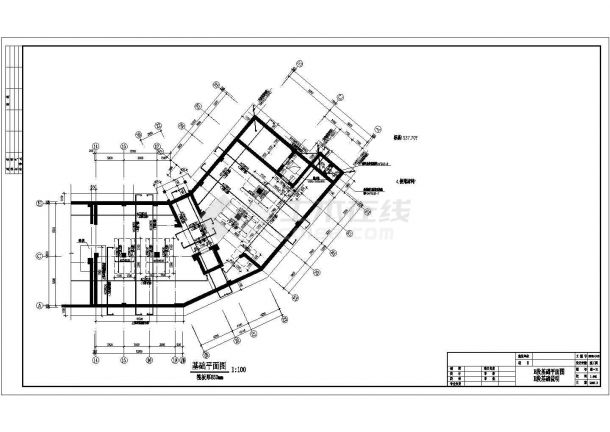 某小区框剪型小高层建筑工程施工设计图纸-图二