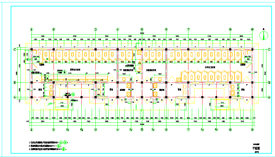 某学校师生合用单层砌体结构公厕建筑设计施工图纸（含设计说明）