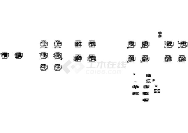 江苏楼中楼高档装修全套施工图-图一