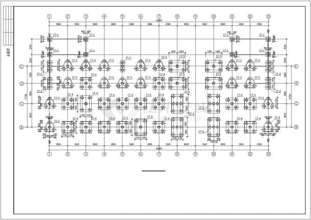 底部框架结构住宅楼cad设计施工图-图二
