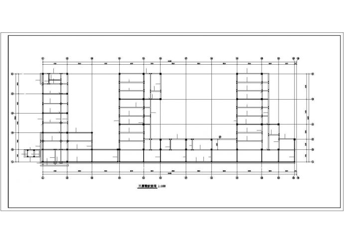 小学教学楼部分结构平面设CAD参考图_图1