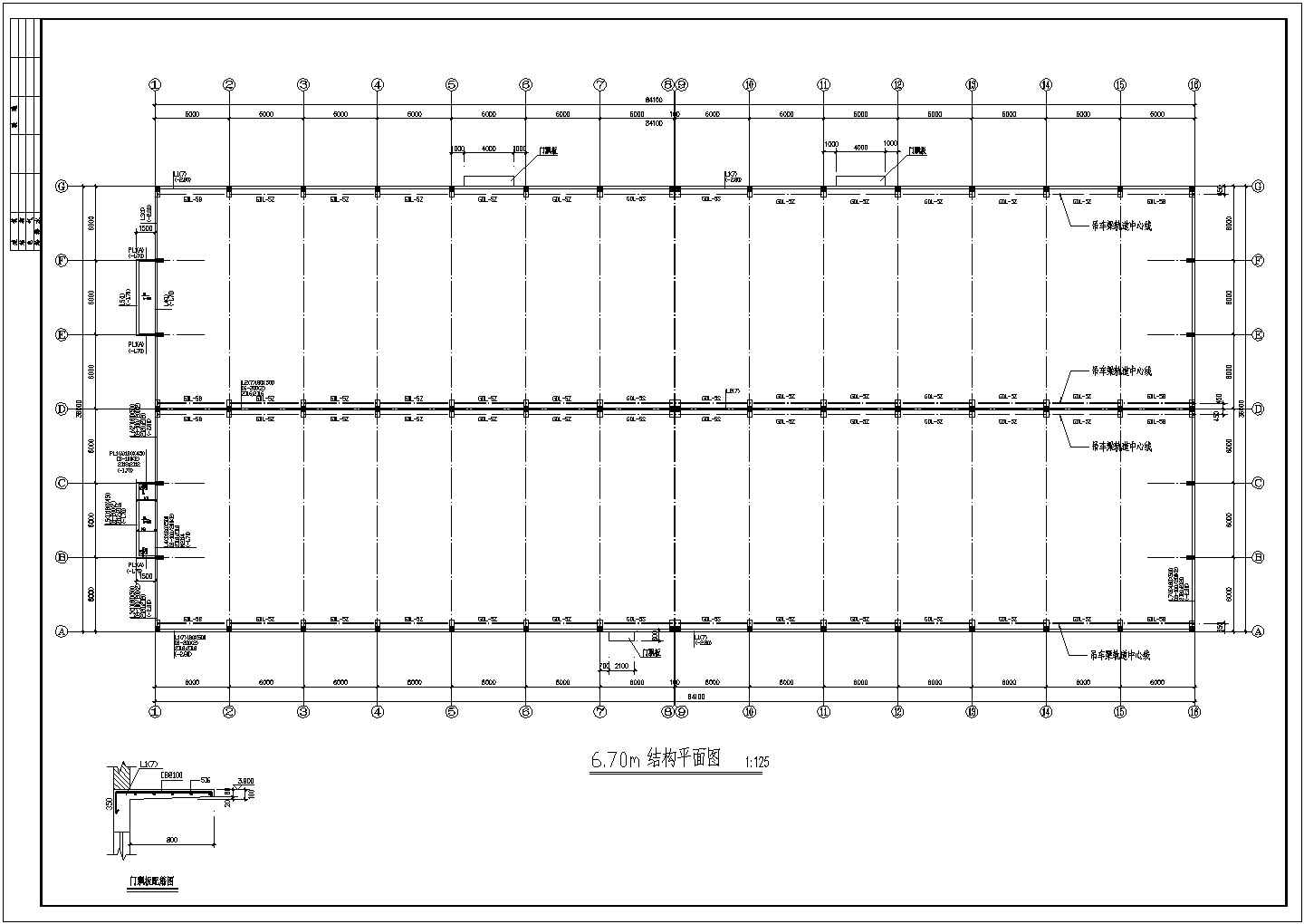 某地区砼柱双弧钢管桁架厂房结构施工图