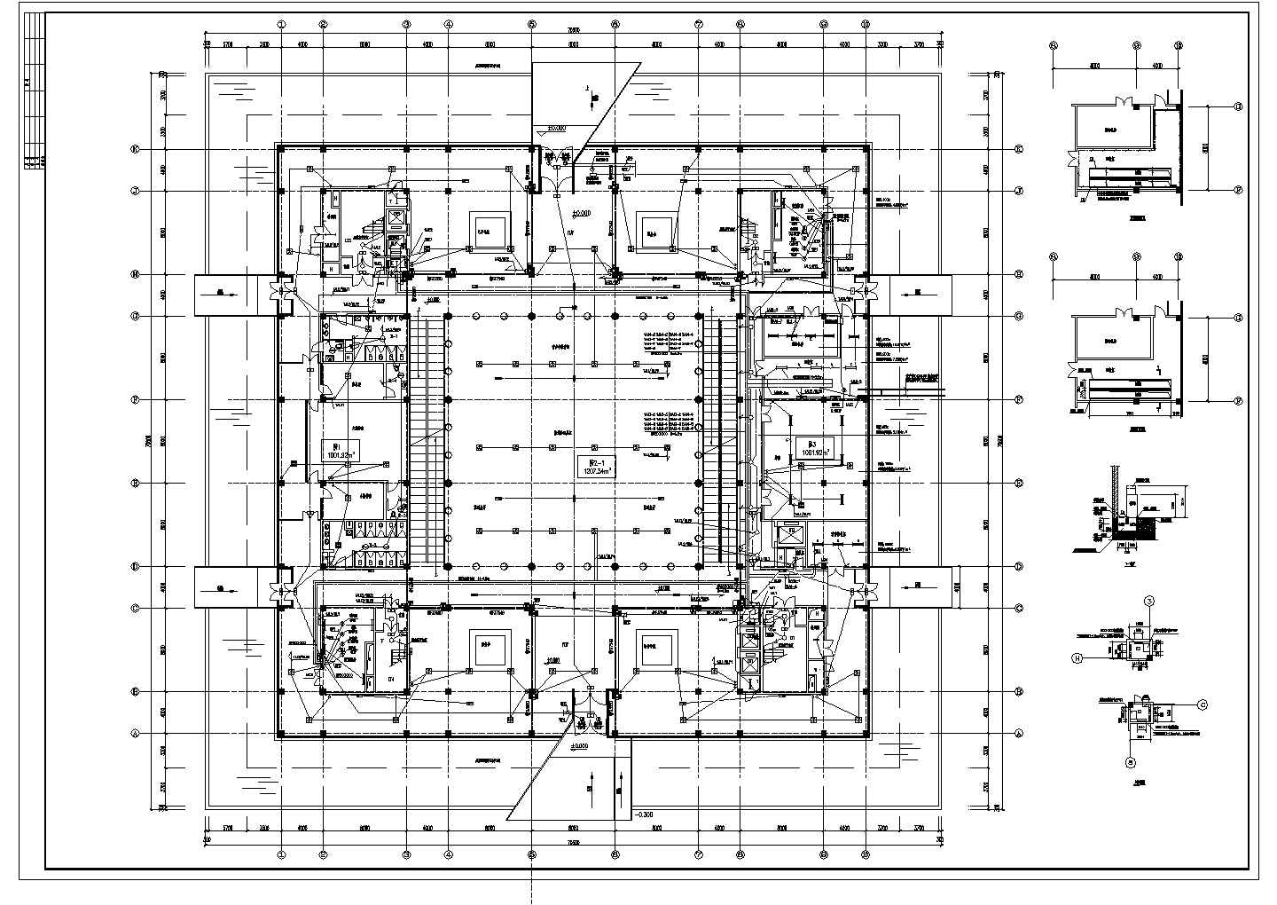 南湖西岸城市规划展览馆电气设计图纸