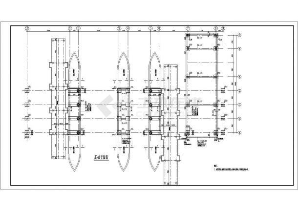 某大跨度钢结构收费站设计施工图纸-图二