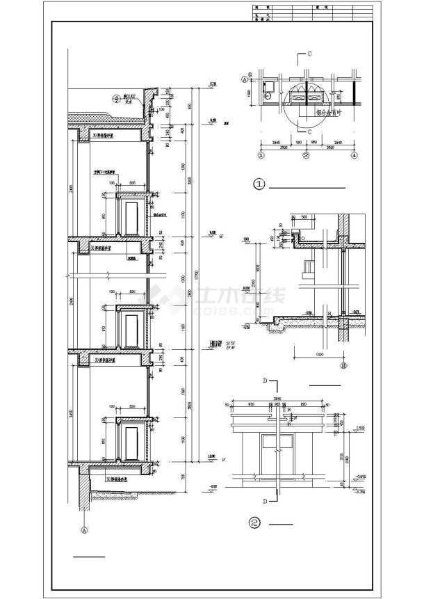 多层住宅建筑施工图套CAD图-图二