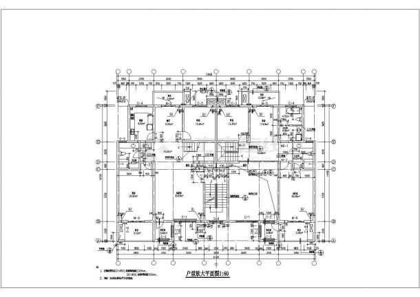 复式居民楼施工方案设计全套CAD图-图二