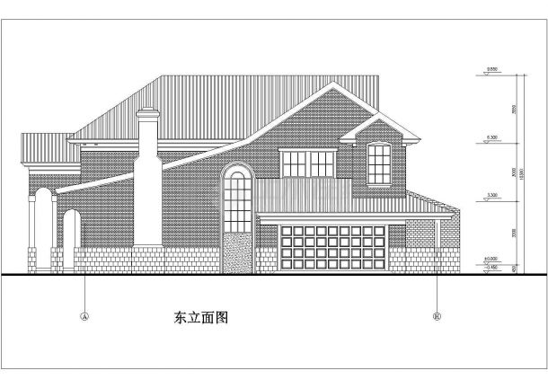 某地区某新型别墅建筑CAD平面布置参考图-图一