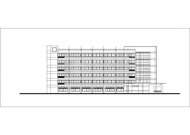 某地七层框架结构医院建筑设计施工图-图一