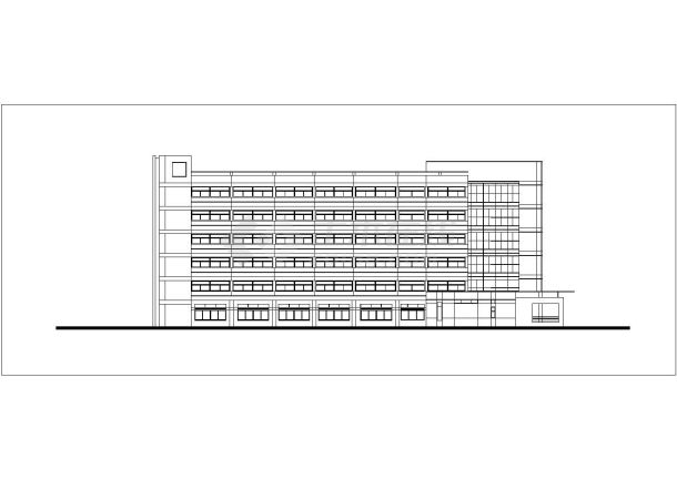 某地七层框架结构医院建筑设计施工图-图二