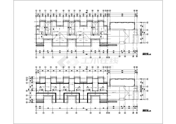 一整套齐全的花园洋房住宅楼建筑设计cad施工图-图二