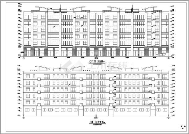 某地多层商住楼建筑设计方案图（共12张）-图一