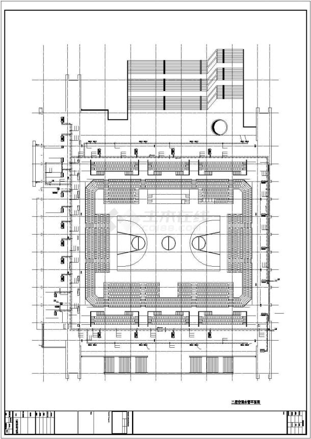 体育馆地源热泵空调系统CAD规划参考图-图一