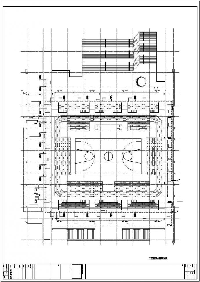 体育馆地源热泵空调系统CAD规划参考图_图1