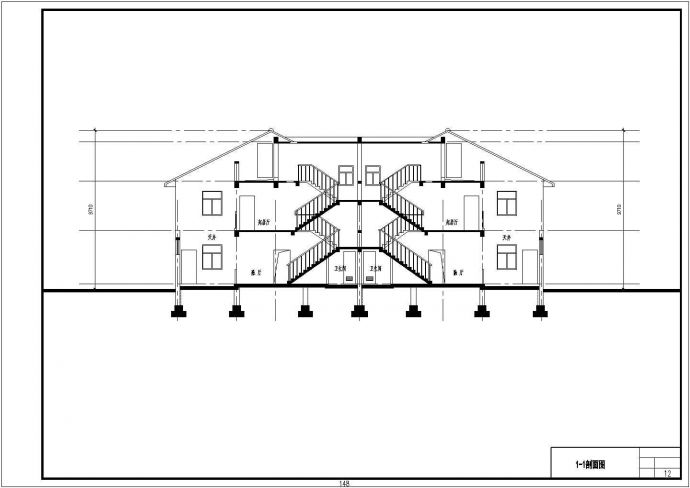 某别墅区规划及小别墅建筑设计cad方案图_图1