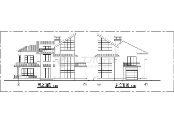 某地多层现代住宅建筑设计方案图（共6张）-图一