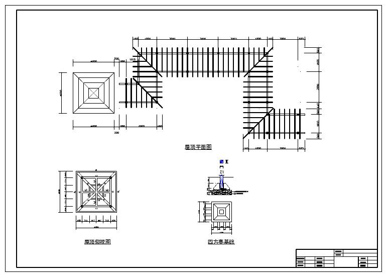 某地景观木廊花架亭CAD规划参考图