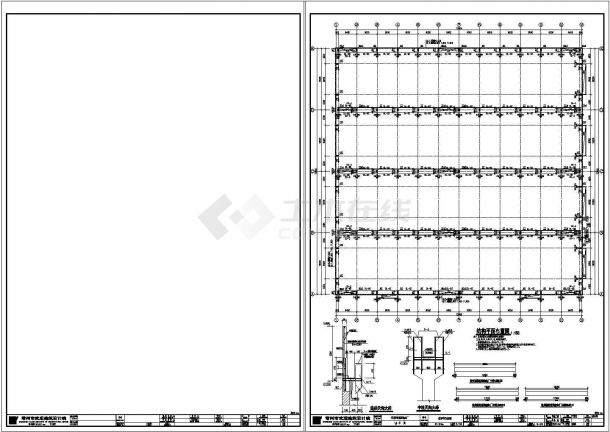 某地单层砼排架结构厂房结构施工图-图二