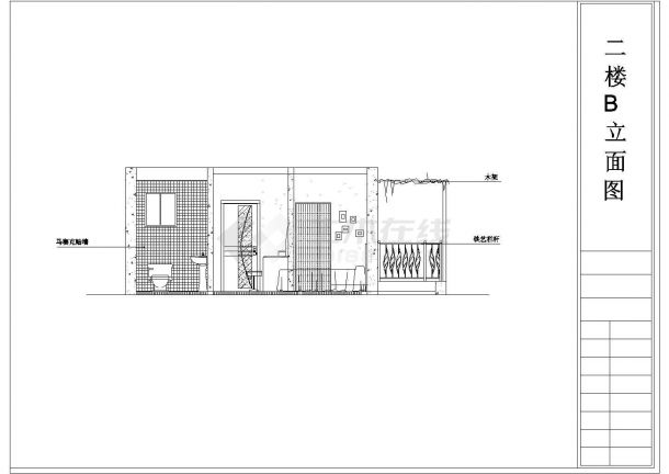 某地跃层住宅建筑设计施工图（现代风格）-图二